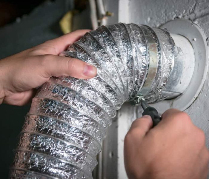 Dryer vent installation in Alabama.
